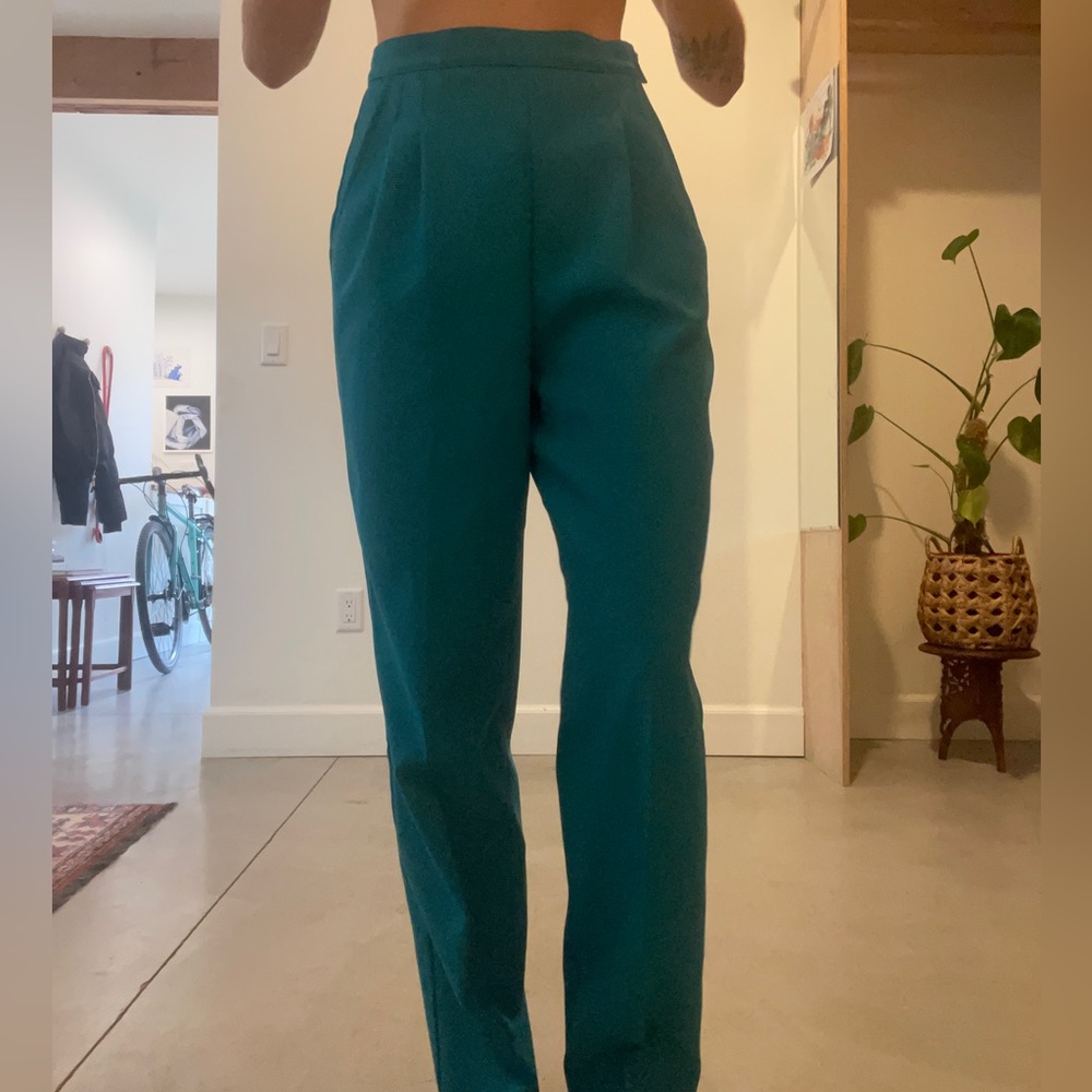 Vintage teal trousers, size 10